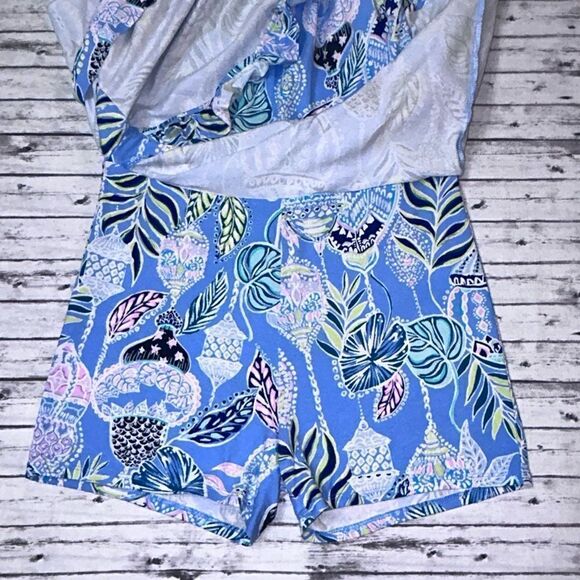Lilly Pulitzer Jessalynne Romper Lapis Lantern - Picture 8 of 10